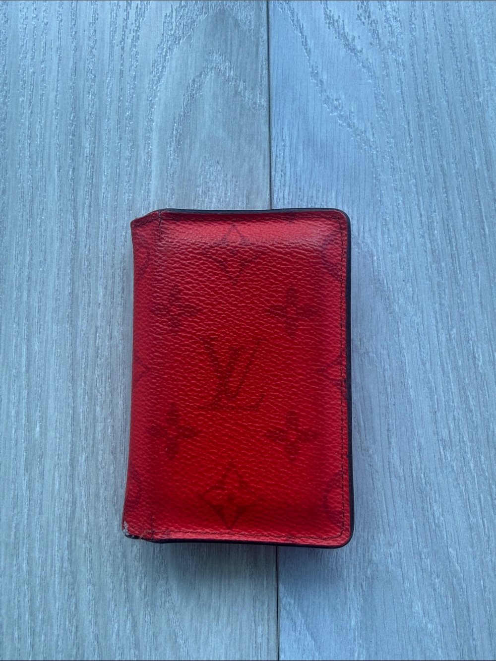 Louis Vuitton Red Monogram Slim Card Case
